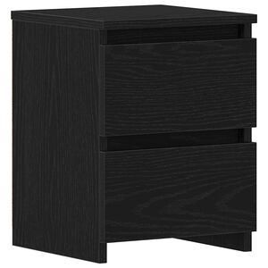 vidaXL Armario de Noche Roble Negro 30 x 30 x 40 cm