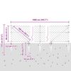 vidaXL Poste de Valla Gris 10 x 0,8 m (malla de 60 x 60 mm)