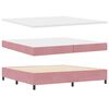 vidaXL Cama tipo Box Spring con colch&oacute;n Rosa 200 x 200 cm Terciopelo