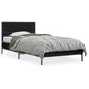 vidaXL Estructura de cama madera de ingenier&iacute;a y metal negra 90x190 cm