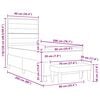 vidaXL Cama tipo Box Spring con colch&oacute;n Crema 100 x 200 cm tela