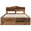 vidaXL Estructura de cama con cabecera Madera vieja 140 x 200 cm