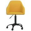 vidaXL Sillas de comedor giratorias 4 uds terciopelo amarillo
