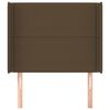 vidaXL Cabecero con orejas de tela marr&oacute;n oscuro 93x16x118/128 cm