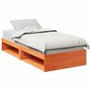 vidaXL Sofá cama sin colchón madera maciza pino marrón cera 90x190 cm