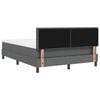 vidaXL Cama tipo Box Spring con colch&oacute;n Gris oscuro 140 x 200 cm tela