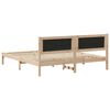 vidaXL Estructura de cama Taup&eacute; 180 x 200 cm Madera de pino macizo
