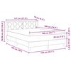 vidaXL Cama con Somier con colch&oacute;n Crema 140 x 190 cm tela