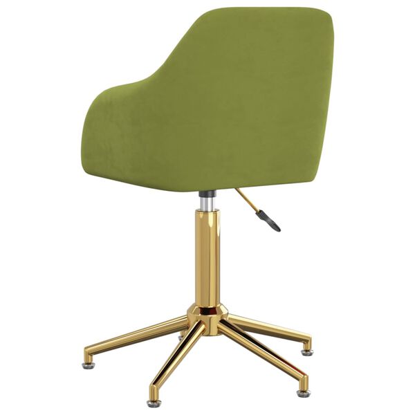 vidaXL Sillas de comedor giratorias 6 unidades terciopelo verde claro