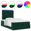 vidaXL Estructura cama otomana colchones terciopelo verde oscuro