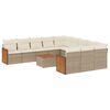 vidaXL Set de sof&aacute;s de jard&iacute;n 12 pzas y cojines rat&aacute;n sint&eacute;tico marr&oacute;n