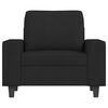 vidaXL Sill&oacute;n con taburete tela negro 60 cm