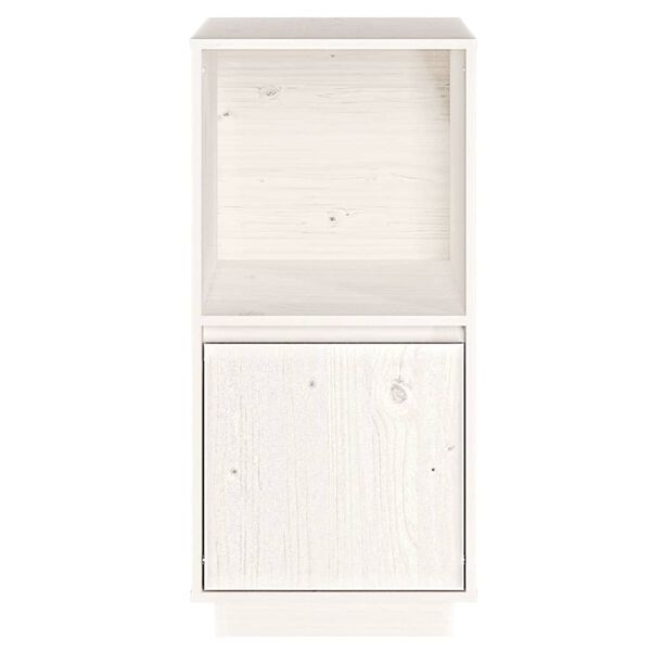 vidaXL Aparador de madera maciza de pino blanco 38x35x80 cm