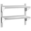 vidaXL Estante de pared acero inoxidable plateado 75x23,5x60 cm