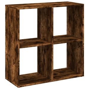 vidaXL Librer&iacute;a divisora madera roble ahumado 69,5x29x69,5 cm