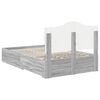 vidaXL Estructura de cama con cabecera Gris Sonoma 120 x 190 cm