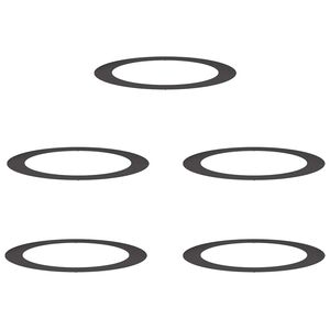 vidaXL adecuado para Anillos de &Aacute;rbol Plano 5 uds. Negro &Oslash;90/120 cm