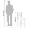 vidaXL Taburetes de bar con cojines 2 uds madera maciza natural caucho