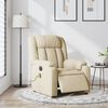 vidaXL Sill&oacute;n reclinable de masaje el&eacute;ctrico tela color crema