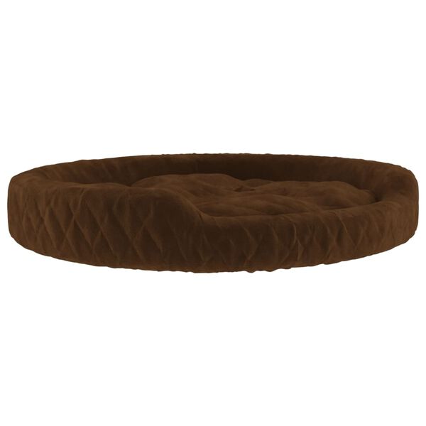 vidaXL Cama para perros de felpa marrón 110x90x23 cm
