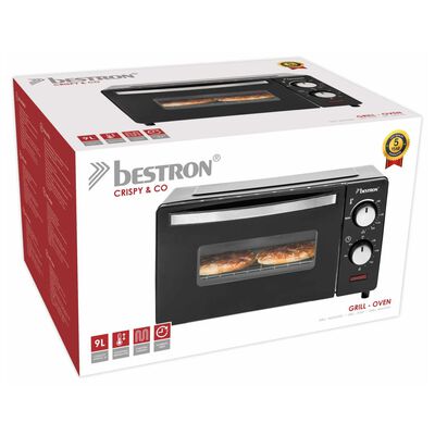Bestron Mini horno grill AOV9 Negro 800 W 9 L