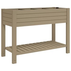 vidaXL Jardinera alta polipropileno marr&oacute;n claro 110x45x79 cm