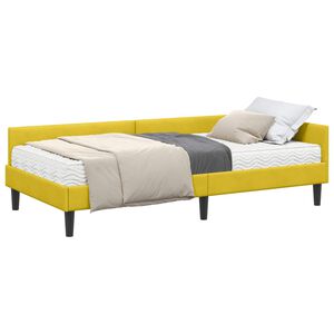 vidaXL Estructura de Cama Esquina con Colch&oacute;n Otro 2 pcs Amarillo
