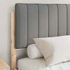 vidaXL Estructura de Cama con Cabecera Tapizada Gris Claro