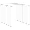 vidaXL Caseta de perros con corral acero galvanizado 165x455x181 cm