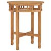 vidaXL Mesa de bistr&oacute; de madera maciza de teca &Oslash;60x75,5 cm