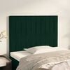 vidaXL Cabecero de cama verde oscuro 80x5x118/128 cm Terciopelo