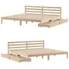 vidaXL Estructura de cama sin colch&oacute;n madera maciza de pino 200x200 cm