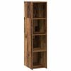 vidaXL Aparador alto Madera envejecida 30 x 41 x 124 cm