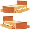 vidaXL Cama con cabecero sin colch&oacute;n madera de pino marr&oacute;n 90x200 cm