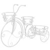 vidaXL Soporte de plantas con forma de bicicleta metal estilo vintage