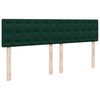 vidaXL Cama box spring con colch&oacute;n terciopelo verde oscuro 180x200 cm