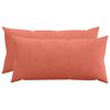 vidaXL Funda de almohada 2 pcs HEERLEN Rojo Naranja 40 x 70 cm pana