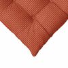 vidaXL Cojines para asiento 4 pcs Rojo Naranja 40 x 40 x 6 cm