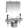 vidaXL Juego de Muebles de Ba&ntilde;o 4 uds. Sonoma gris