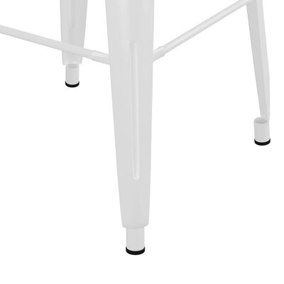 vidaXL Mesa alta y taburetes de bar 7 piezas blanco