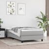 vidaXL Estructura de cama con somier tela gris claro 80x200 cm