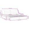vidaXL Estructura de cama sin colch&oacute;n Hvar cuero sint&eacute;tico capuchino 200x200cm