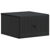 vidaXL Mesita de Noche de Pared con caj&oacute;n Negro 33 x 34,5 x 20 cm