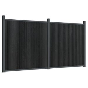 vidaXL Panel de valla WPC gris 353x186 cm