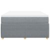 vidaXL Cama box spring con colch&oacute;n tela gris claro 140x200 cm