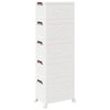vidaXL Caja de almacenaje apilable con ruedas 5 niveles 28 L