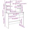 vidaXL Tocador con espejo envejecida 96x39x142 cm