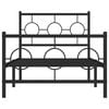 vidaXL Estructura cama sin colchón con estribo metal negro 90x200 cm