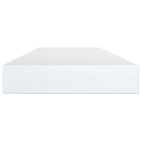 vidaXL Estante para estantería 4 uds madera blanco brillo 100x10x1,5cm