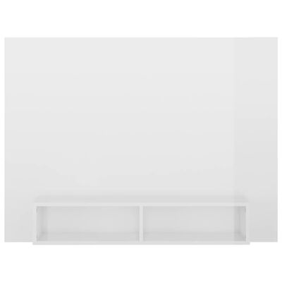 vidaXL Mueble TV de pared contrachapado blanco brillante 120x23,5x90cm